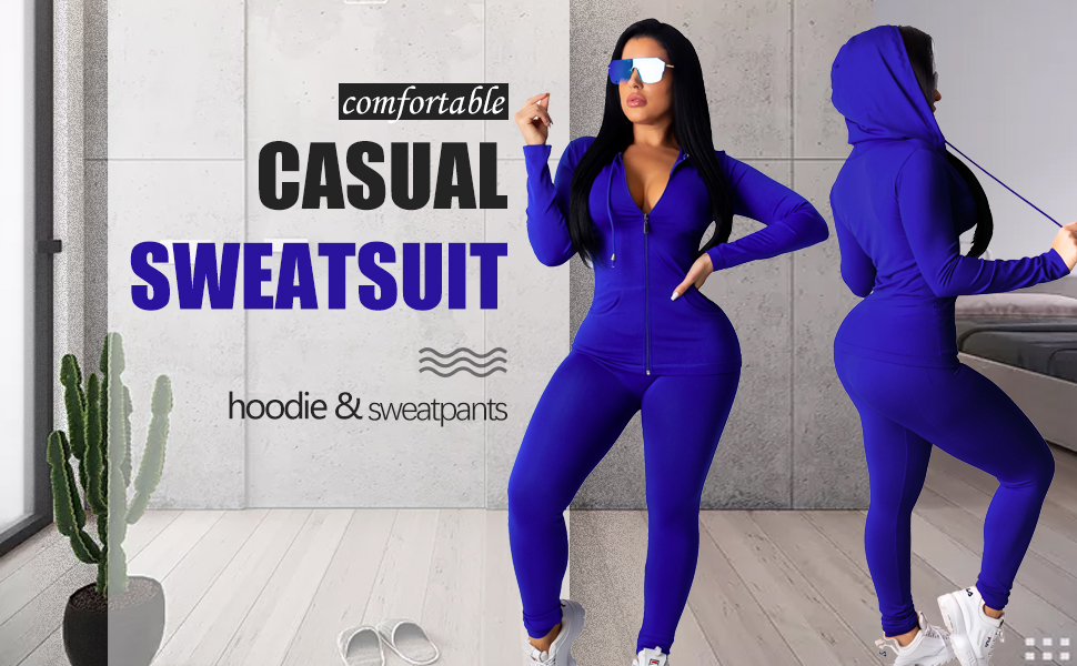 Women's fitted jogger set Outlet