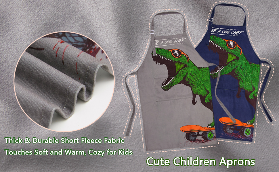dino animal carton cool apron kid boy