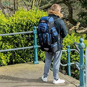 camping hiking travel backpacking big walking storage zip durable compartments trekking festival bag