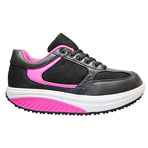 Mapleaf Rocker-Schuhe in Schwarz und Fuchsia
