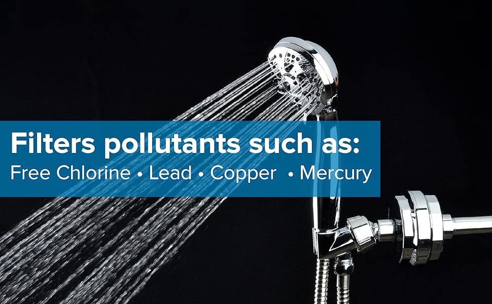 Brondell VivaSpring Compact Shower Filter, Polished Chrome High