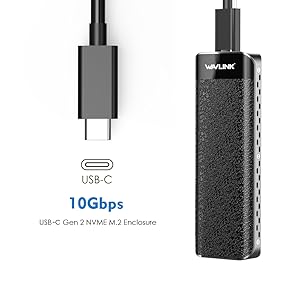 Amazon.co.jp: WAVLINK USB C M.2 NVMe SSDエンクロージャ USB