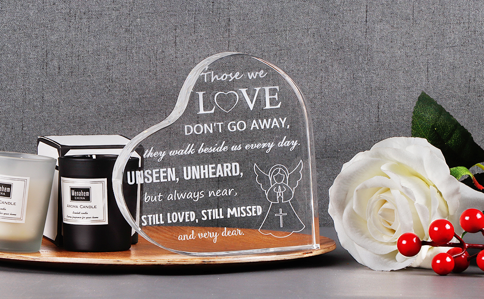 Amazon Com Ywhl Sympathy Gifts For Loss Of Loved One Crystal Heart Shape Memorial Gift For In Loving Memory Of Mother Condolence And Bereavement Gift Home Kitchen