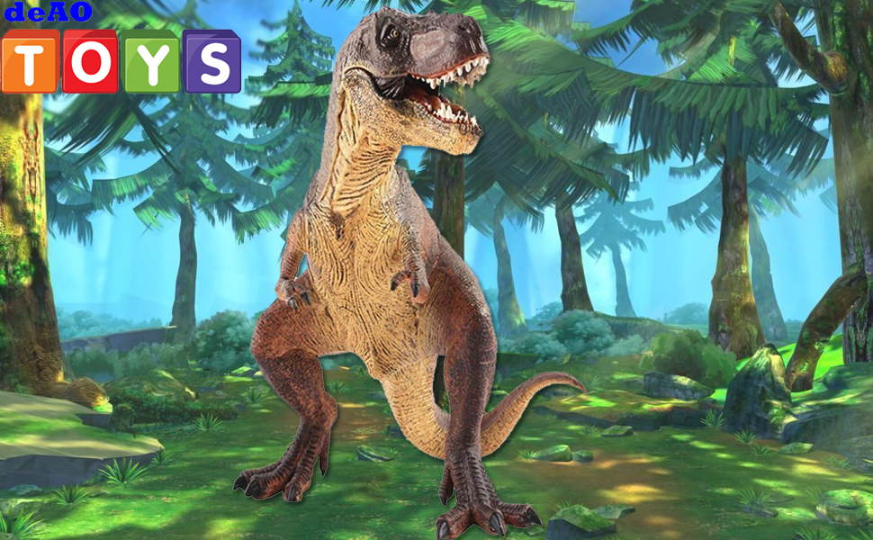 deAO Dinosaur Toys Hand Painted Realistic Looking Prehistoric Figures