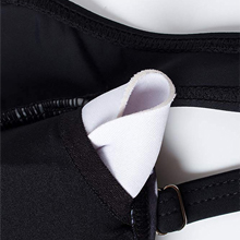 Bauchkontrolle mit Rüschen Frauen Badeanzug in Streifenfarben