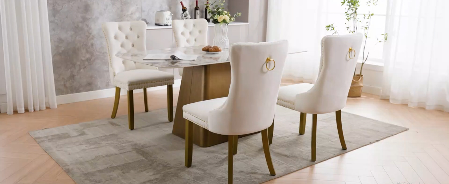 Amazon.com - YICORPS Velvet Dining Chairs Set of 6
