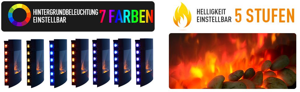 Elektrokamin Kamin Kaminofen Elektrischer Wandkamin