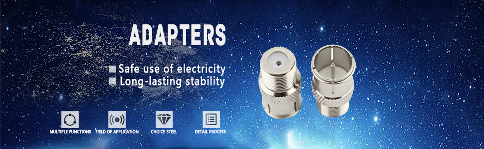 F Type RG6 Male to Female Quick Coax Coaxial Cable Connector 