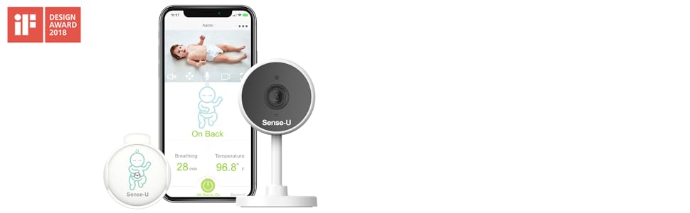 video baby monitor with breathing movement temperature 2 way audio wifi digital camera Wireless