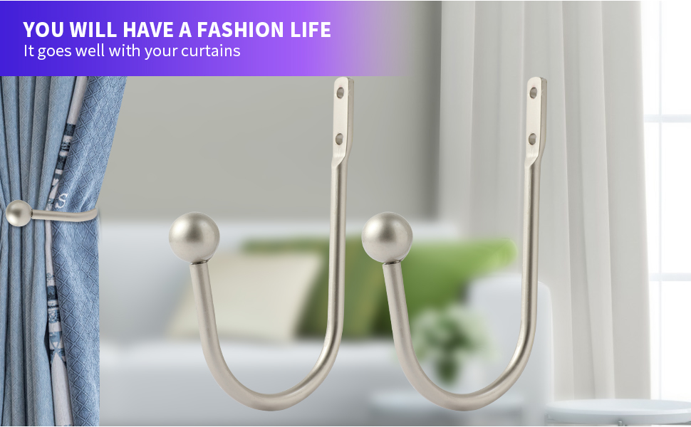 Anndason Curtain Holdbacks Metal Decorative Curtain Holdbacks Retro Curtain Tiebacks