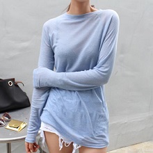 blue sheer long tee