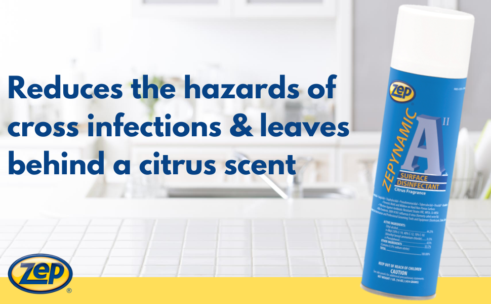 Zep Surface Disinfectant Spray Zepynamic A II 16 Ounce