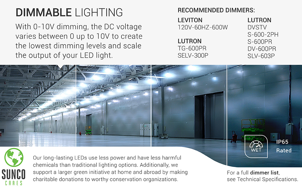 UFO LED High Bay, HID Replacement, IP65 Waterproof, Commercial Grade Lighting, Hook Mount
