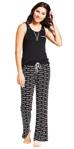 bebe Womens Sleeveless Tank Top Shirt Pants Pajama Sleep Set