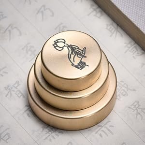 銅製鎮紙　文鎮　金工　絵金銀　夏虫図　竹形　書道　インテリア置物 銅製鎮紙 文鎮 金工 絵金銀 夏虫図 竹形 書道 インテリア置物