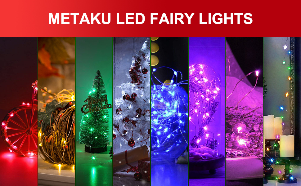 Metaku Fairy Lights Battery Operated 10Ft/3M 30 LED String Lights