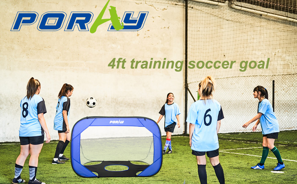 Poray Pop Up Soccer Goal Net, 4FT Soccer Hockey Target