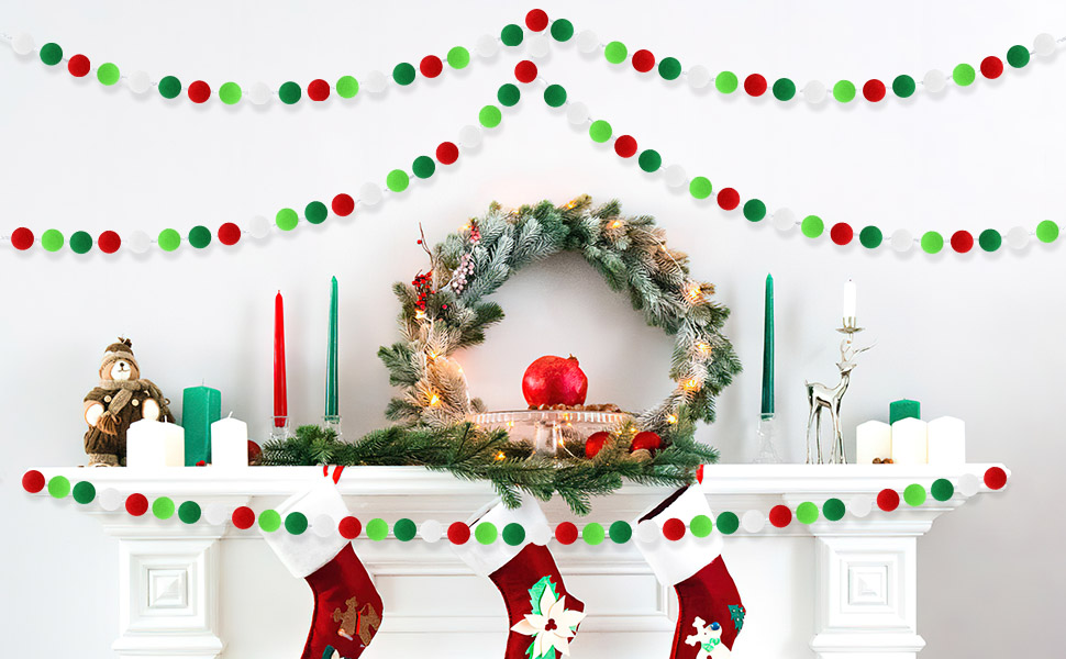 Pom Pom Garland Ornaments