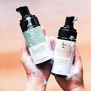 beauty by earth natural and organic foaming face wash for dry oily sensitive skin tea tree sensitive
