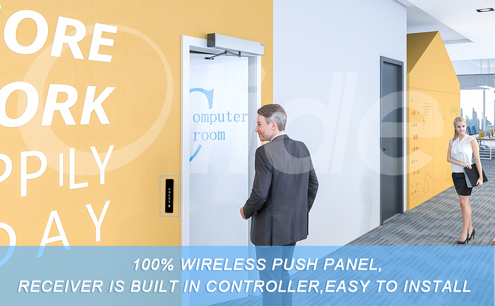 Olideauto Wireless Automatic Door Opener Swing Open with DC 24V