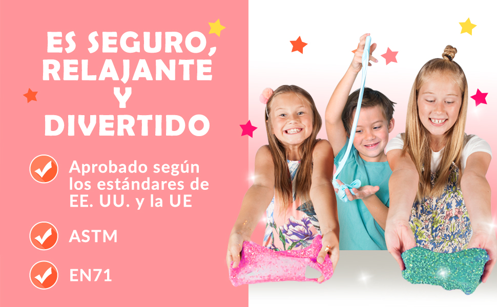 niñas jugando con slime