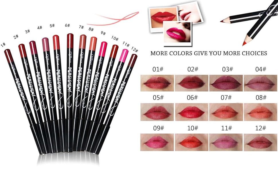 12 colors lip liner