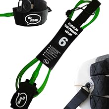 green surfboard leash