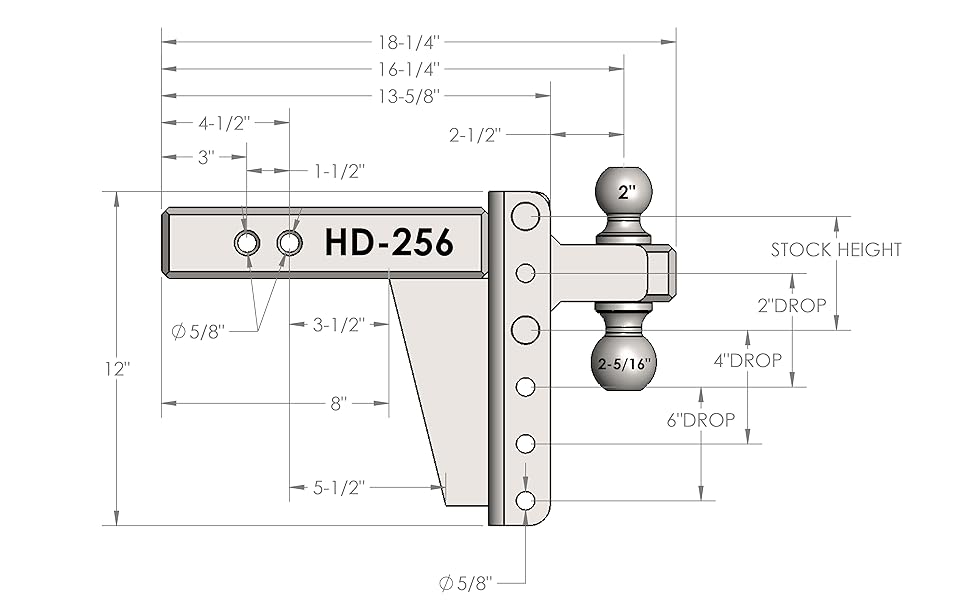 BulletProof Hitches 2.5" Adjustable Heavy Duty (22,000lb