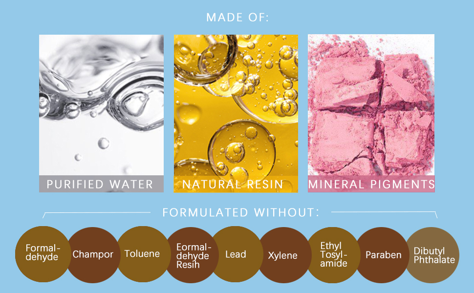 Bluedee gel nail polish formulated with non-toxic.