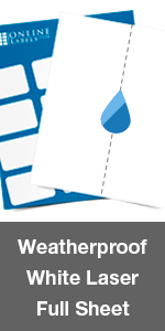 weatherproof white laser full sheet label