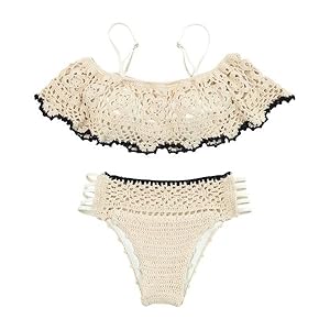 Amazon.co.jp: [シードレス] クロシェオフショルダーバンドゥ