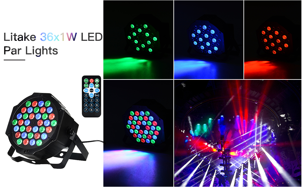 Litake 36 LED Stage Lights, Par Lights Party Lights Disco DJ LED Light