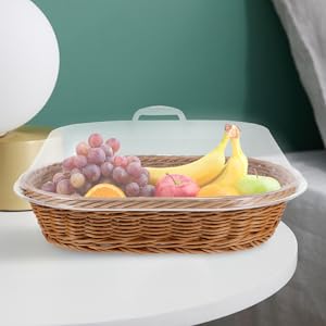 Amazon｜SHOWERORO 蓋付きパンかご 編みバスケット フルーツかご