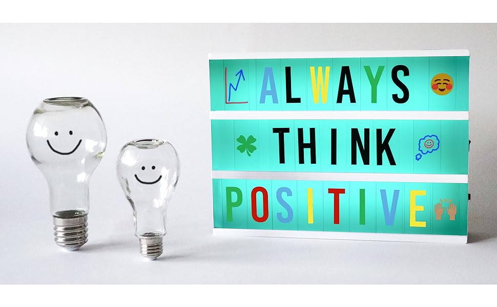 Light box with color change with emojis and letters, original gift for boys girls women and men