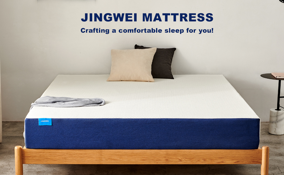 JINGWEI King Mattress, 14 inch Gel Infused Memory Foam