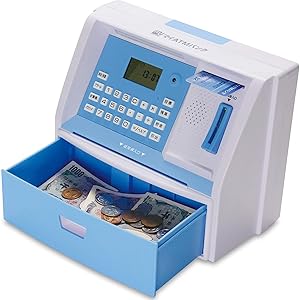 Amazon | マイATMバンク ブルー | 貯金箱 | おもちゃ