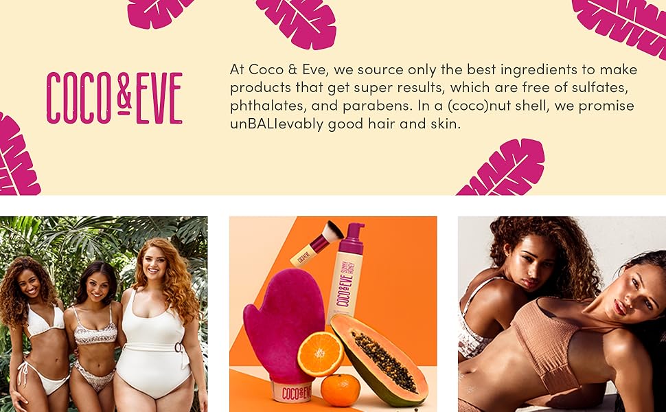 Coco & Eve Self Tanner Mousse All Natural Sunless Tanning Mousse