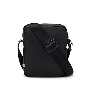【美品】HUGO BOSS ヒューゴ ボス ボディバッグ ロゴ ストライプ BK HUGOBOSS ヒューゴボス ストライプ ショルダーバッグ ブラック