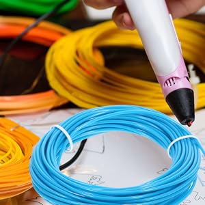 Zerodeko Meters Pen Filament Refills Abs Filament for Printing Pen Random Color 10 17