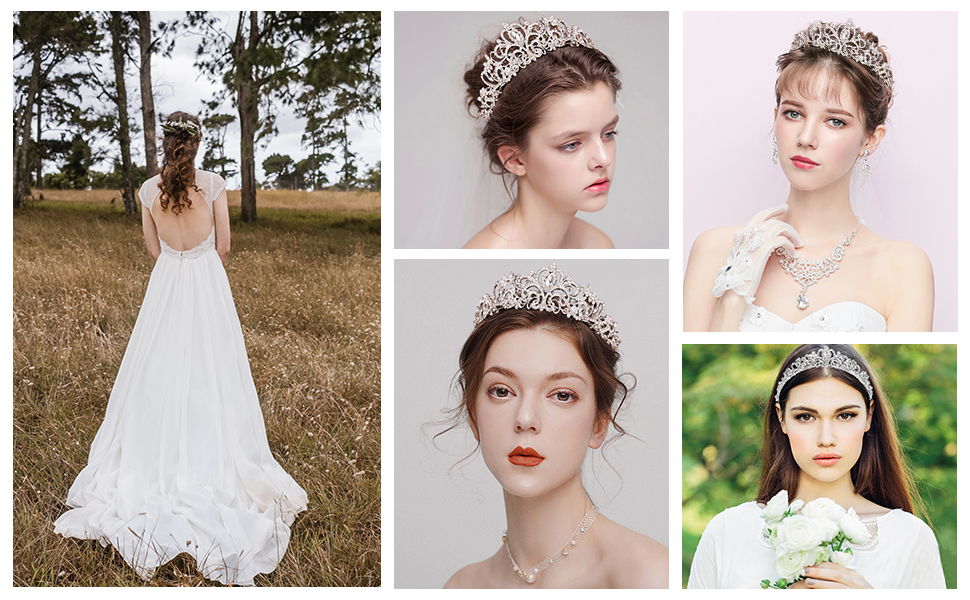 Silver Crystal Tiara Crown