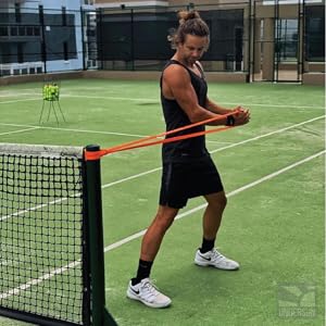 tennis warm up stretching with resistance bands