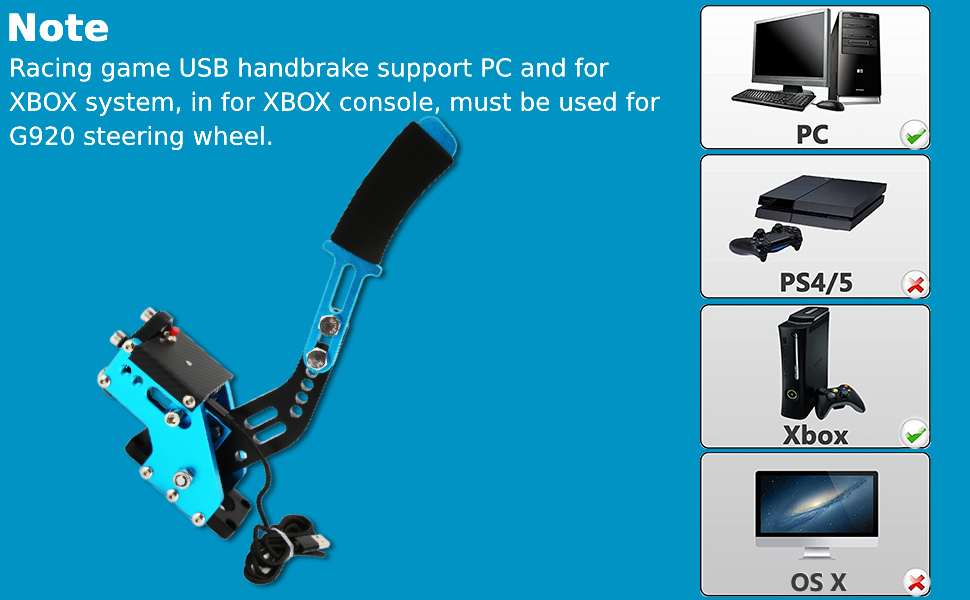 64Bit PC USB Handbrake, Sim Handbrake for Xbox ONE for Xbox Series S X