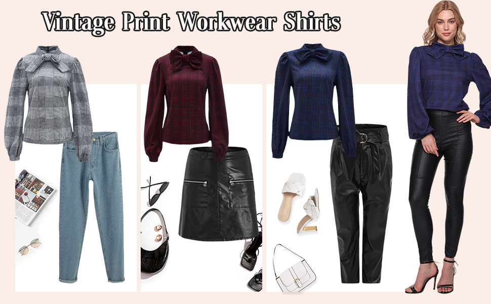 wear to work printed spring blouse fall tops autumn shirts for women long sleeve shirts