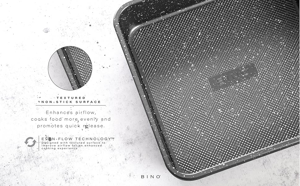 BINO Bakeware Nonstick Square Baking Pan, 9 Inch Speckled