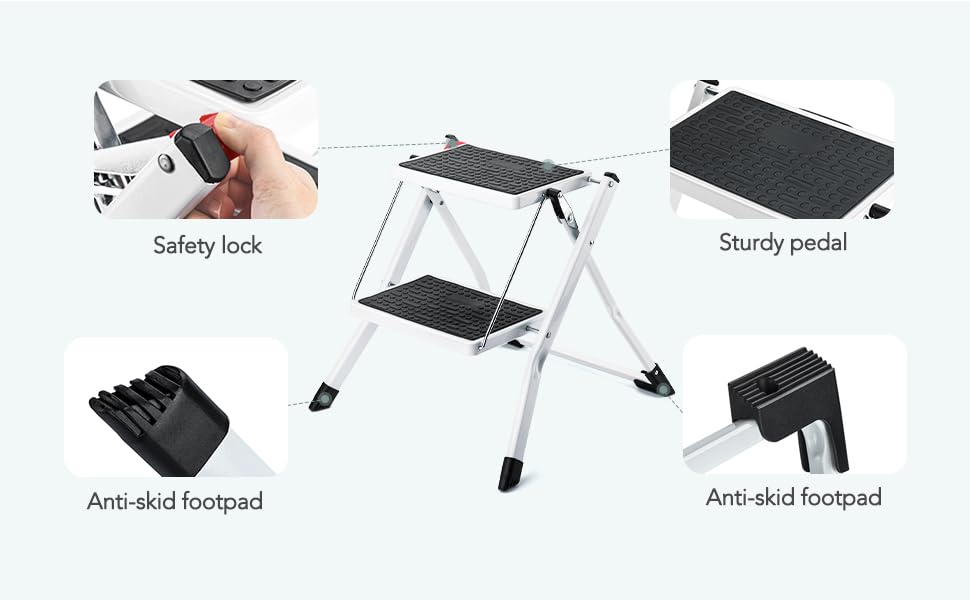 Diseñado con un marco de metal sólido y patas que no dañan los suelos de arañazos.