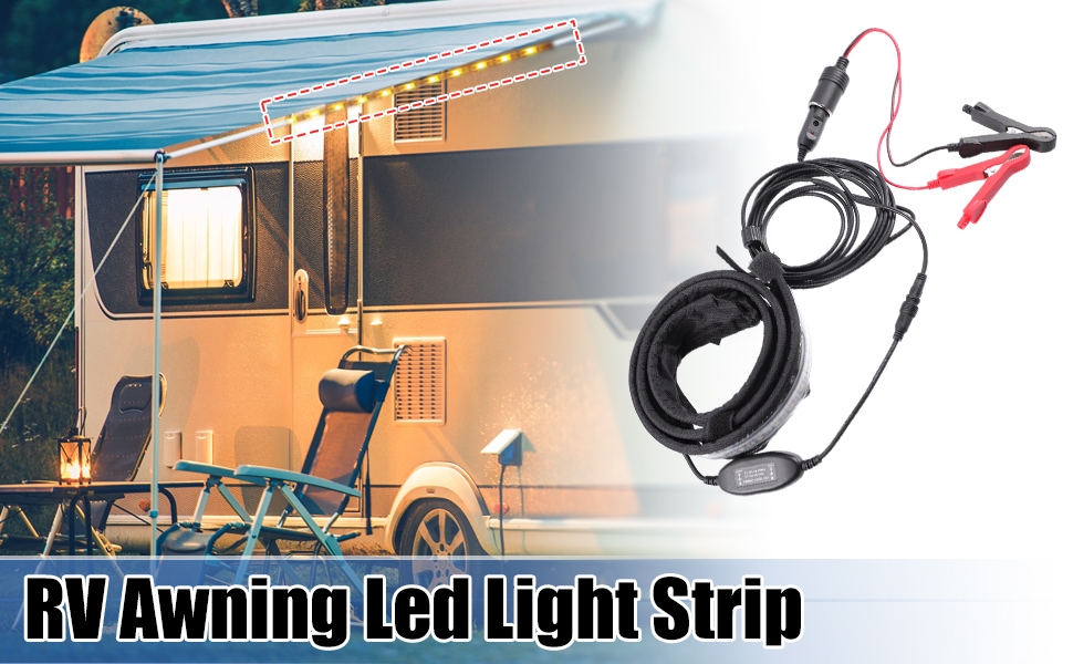 X AUTOHAUX 1 Set RV Awning Light Strip 5050 LED Chips