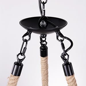 adjustable chain hemp rope chandelier for dining room