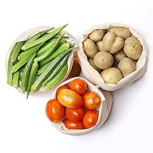 greenmile storage cloth drawstrings grocery market washable flodable set of 6 muslin soft produce