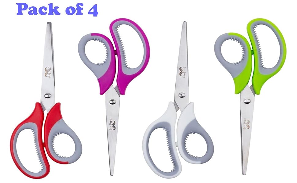 Mr. Pen Multipurpose Scissors, 8 inch, Pack of 4, Scissor