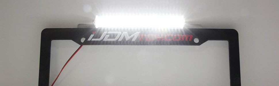 License Plate Frame Mount 12V 24-SMD High Power Xenon White LED Rear Backup Reverse Light Kit